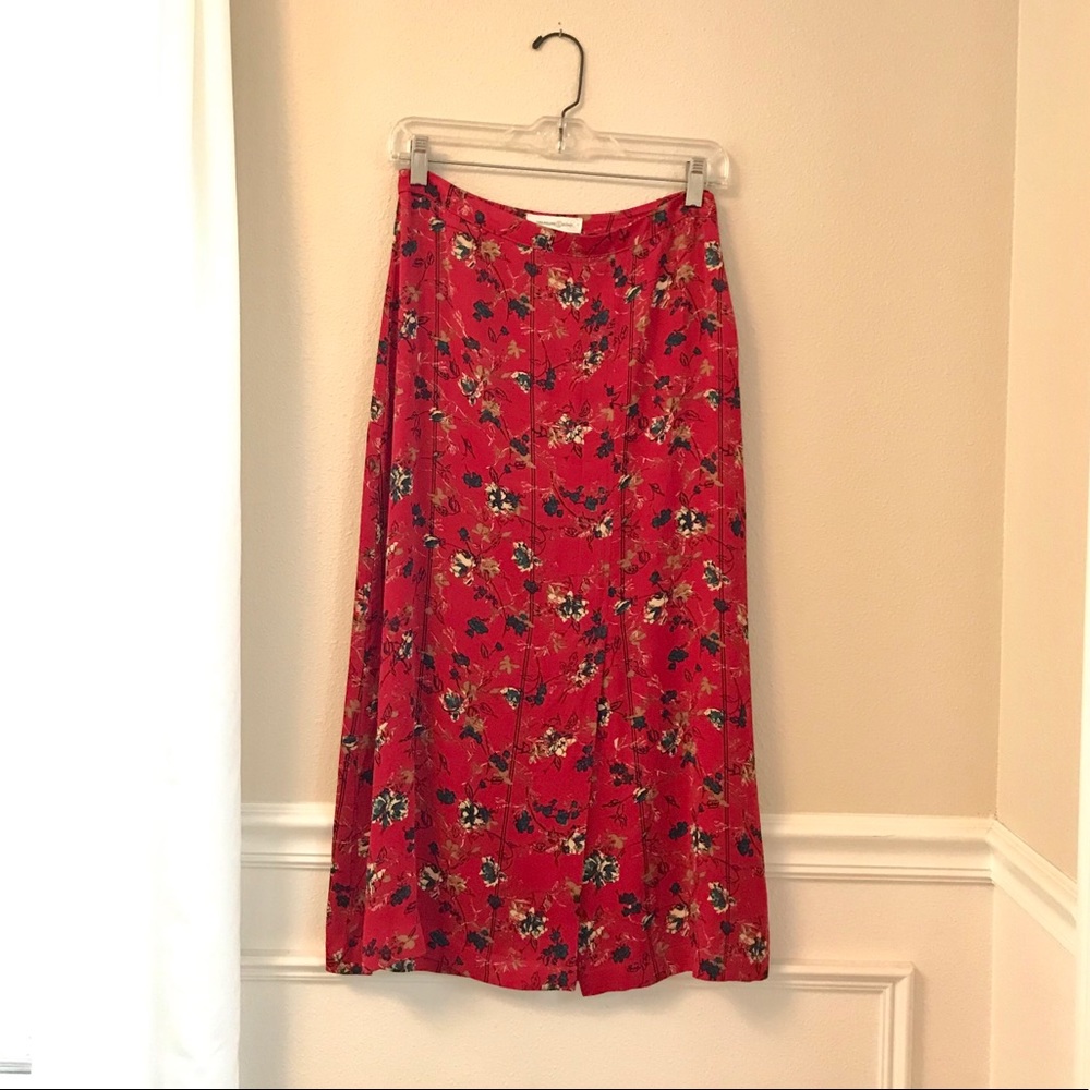 Brand new satin midi skirt!